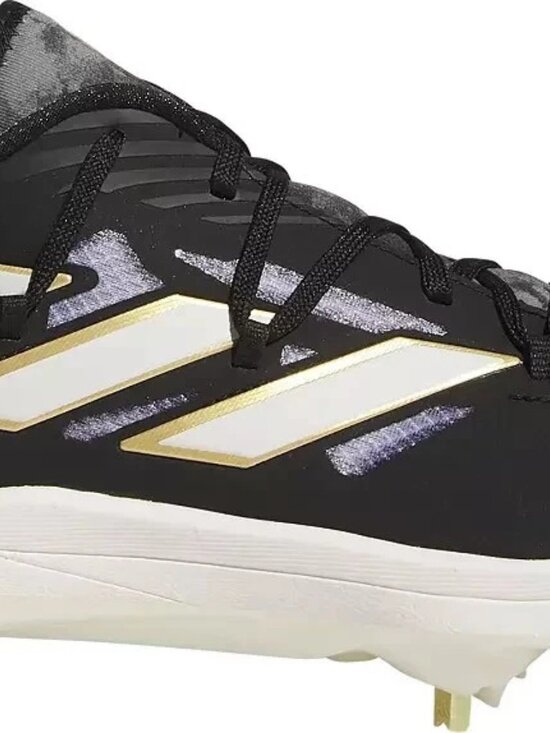 Adidas Adizero Afterburner 9 Baseball Cleats - Men\'s Size 14 Black Metal main image 4